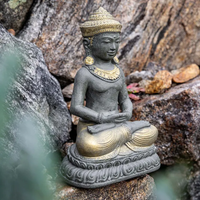 DharmaCrafts Earrings Cambodian Khmer Meditation Buddha Statue