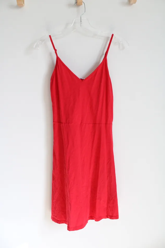 Divided Earrings Divided Red Spaghetti Strap Dress S