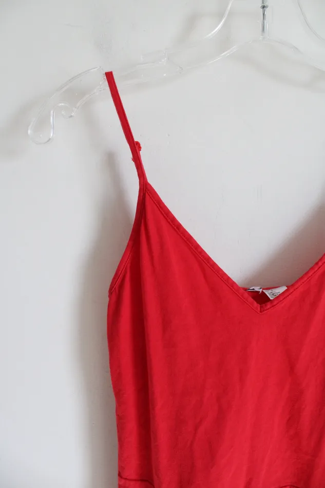 Divided Earrings Divided Red Spaghetti Strap Dress S