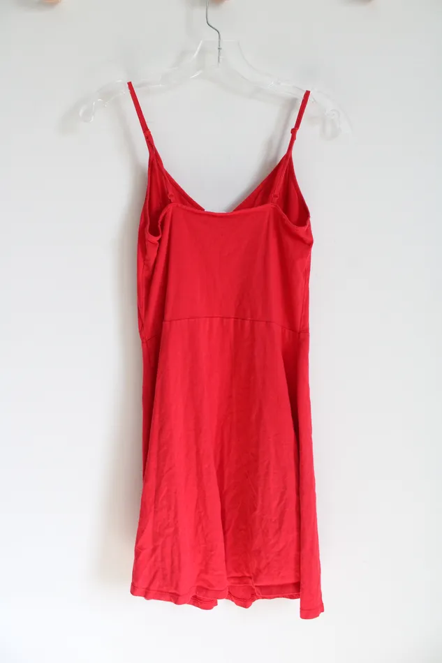 Divided Earrings Divided Red Spaghetti Strap Dress S