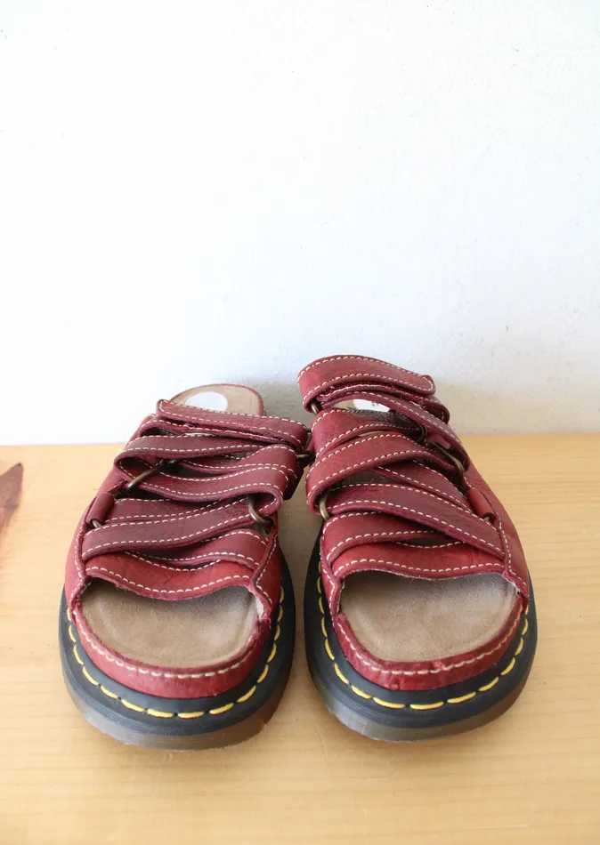 Dr Martens Earrings Dr Martens Vintage Chunky Red Strappy Sandals Size 5