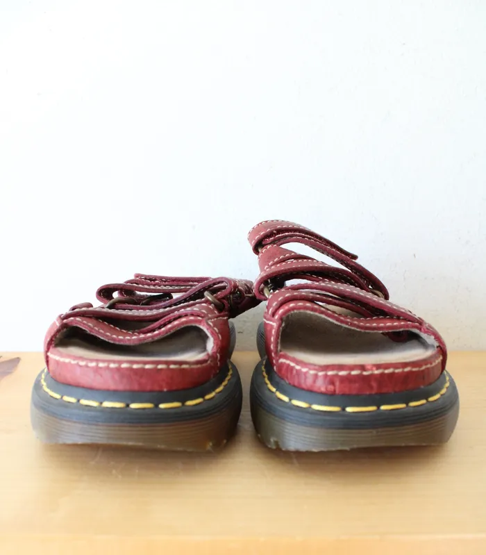 Dr Martens Earrings Dr Martens Vintage Chunky Red Strappy Sandals Size 5
