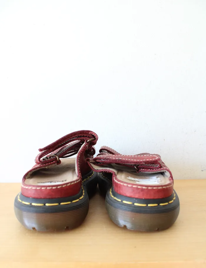 Dr Martens Earrings Dr Martens Vintage Chunky Red Strappy Sandals Size 5