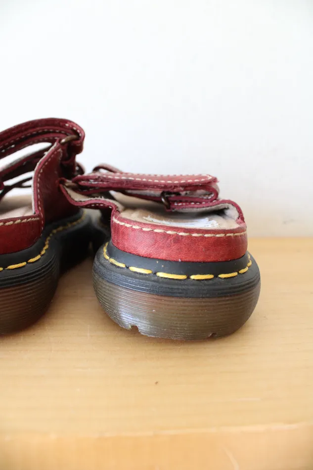 Dr Martens Earrings Dr Martens Vintage Chunky Red Strappy Sandals Size 5