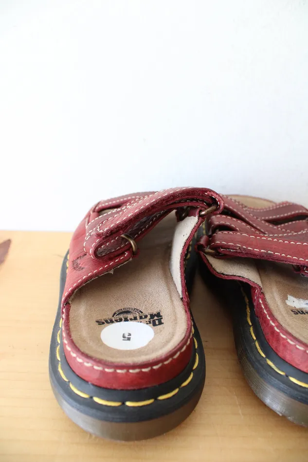 Dr Martens Earrings Dr Martens Vintage Chunky Red Strappy Sandals Size 5