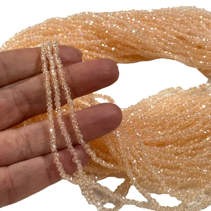Earrings 1mm Crystal rondelle beads strand 160 pcs PBC1C88 Peppy Beads