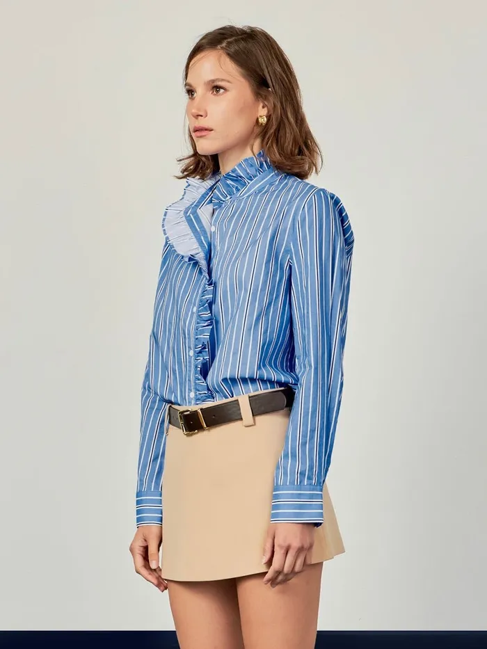 Earrings 27 August Apparel IncEnglish FactoryEndless Rose Sam Ruffle Shirt