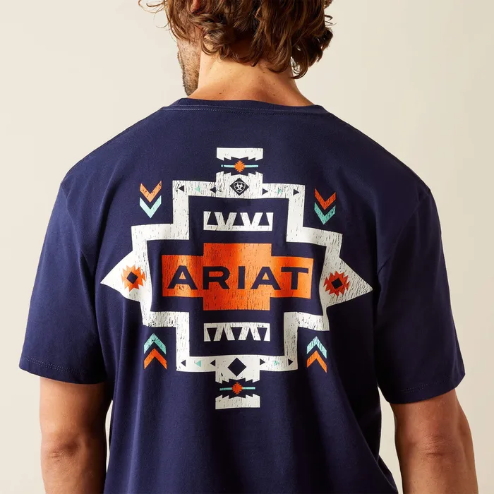 Earrings ARIAT MENS CLOTHING ARIAT MENS ARIAT SHORT SLEEVE SOUTHWEST POCKET TSHIRT