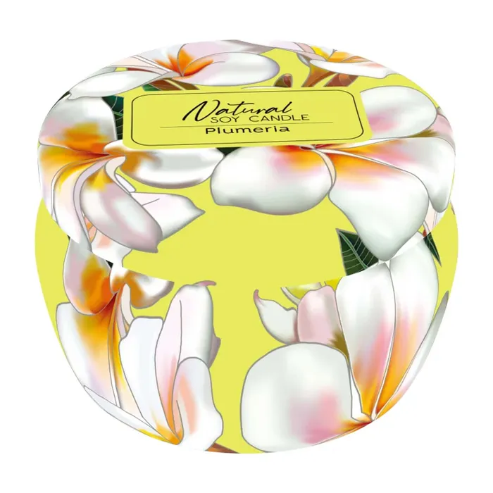 Earrings Bamboo Island Natural Plumeria Candle in Keepsake Tin 8 oz BAMBOOISLAND