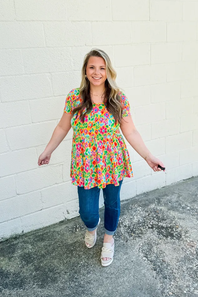 Earrings BE Stage Color It Up Tiered Babydoll Top