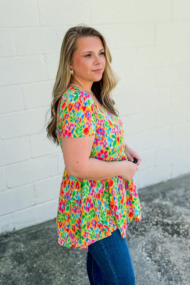 Earrings BE Stage Color It Up Tiered Babydoll Top