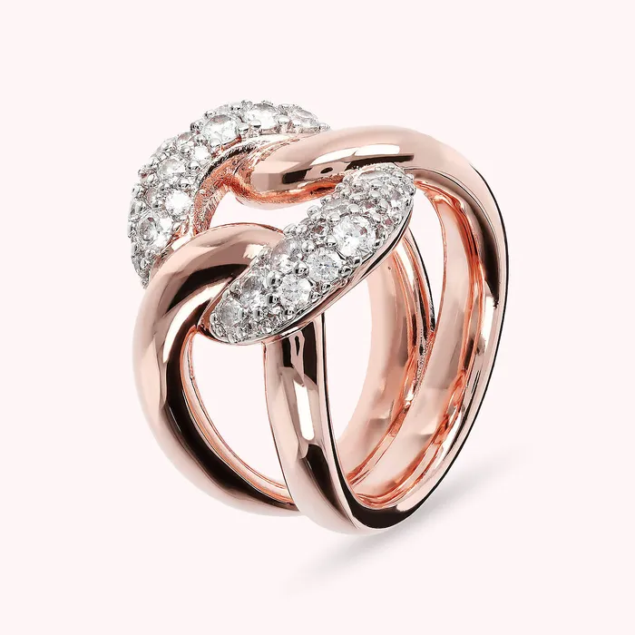 Earrings Bronzallure Anello a Fascia con Elemento in Cubic Zirconia