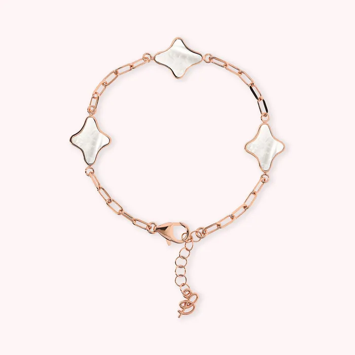 Earrings Bronzallure Bracciale Catena Forzatina con Station Etoile in Pietra Naturale