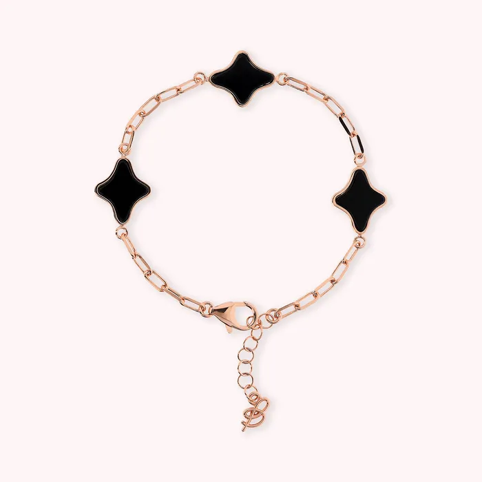 Earrings Bronzallure Bracciale Catena Forzatina con Station Etoile in Pietra Naturale