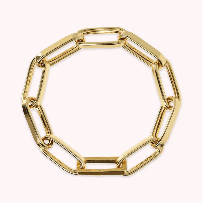 Earrings Bronzallure Bracciale Golden Catena Forzatina Allungata Maxi Maglie