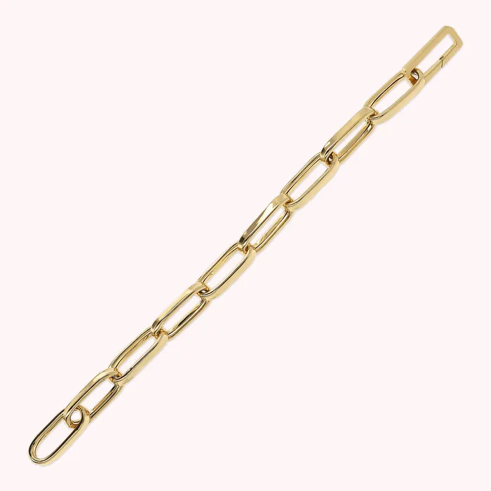 Earrings Bronzallure Bracciale Golden Catena Forzatina Allungata Maxi Maglie