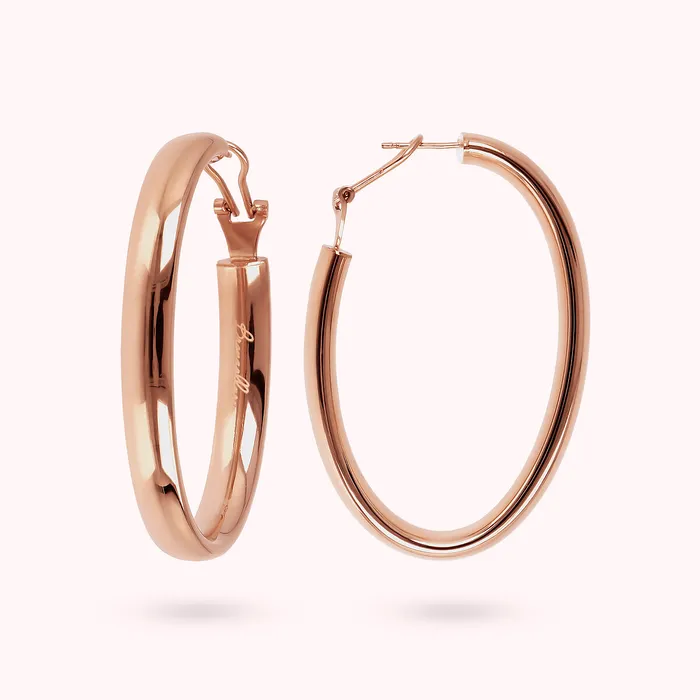 Earrings Bronzallure Orecchini a Cerchio Ovali