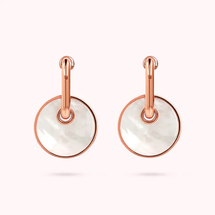 Earrings Bronzallure Orecchini con Pendente a Bottone in Pietra Naturale Piatta Earrings Bronzallure Orecchini con Pendente a Bottone in Pietra Naturale Piatta