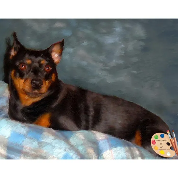 Earrings Brown Chihuahua Dog Digital Portrait Portraits by NC