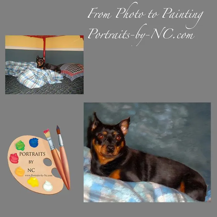 Earrings Brown Chihuahua Dog Digital Portrait Portraits by NC