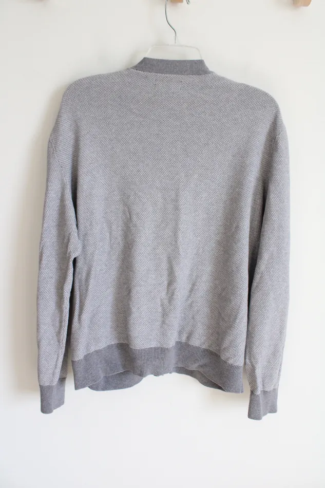 Earrings Chaps Chaps Gray Knit Cardigan XL