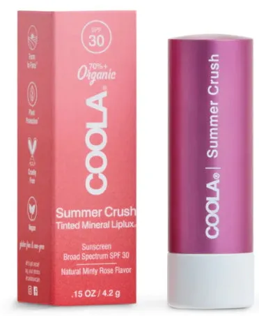 Earrings COOLA Coola Mineral Organic Liplux Summer Crush SPF30 Lip Balm
