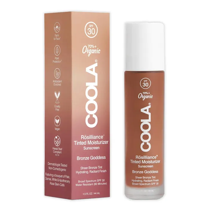 Earrings COOLA Coola Rsilliance Organic Moisturizer SPF 30 Sunscreen Bronze Goddess