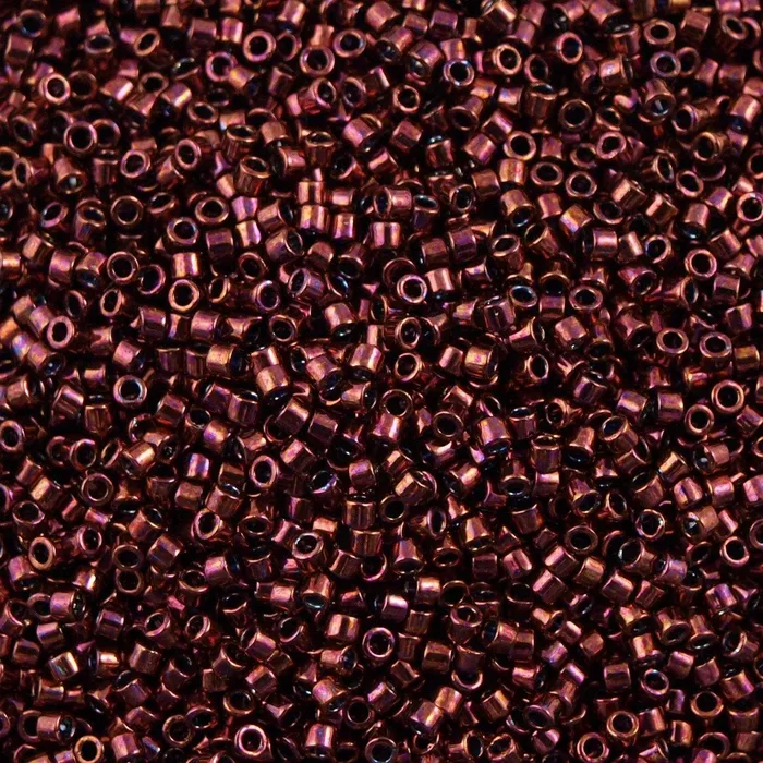 Earrings DB0012 Metallic Raspberry Miyuki Delica 110 Peppy Beads