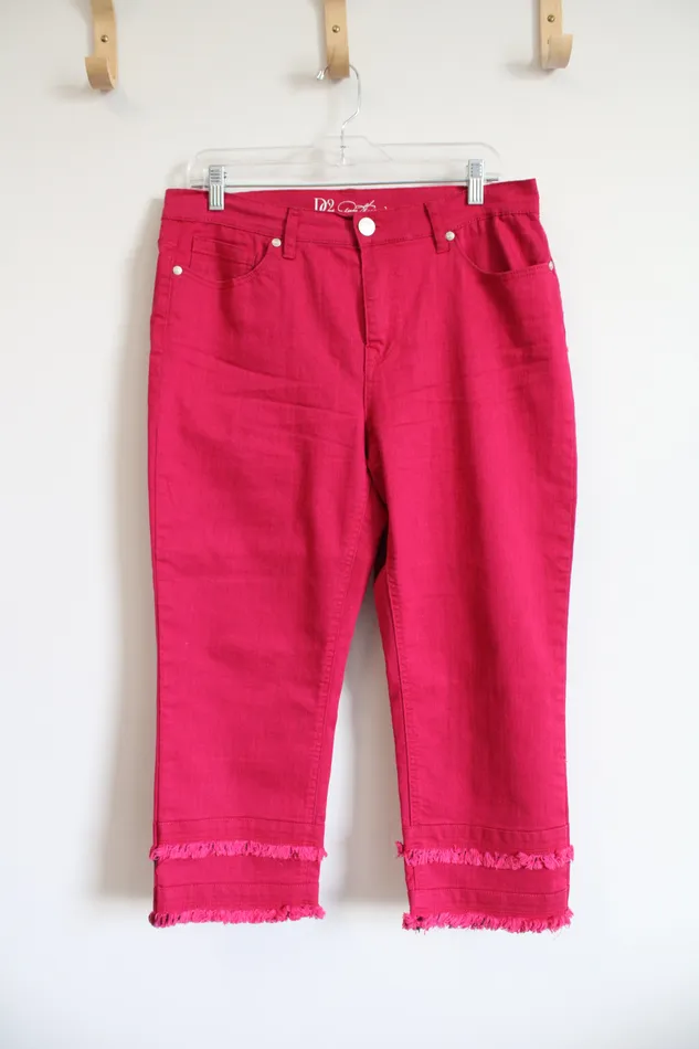 Earrings Diane Gilman Diane Gilman Hot Pink Fringe Capri Pants 12 Petite
