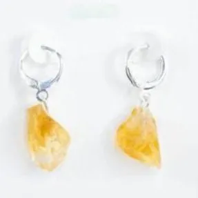 Earrings EARTHSELEMENTS Earth Elements Citrine Hoop Earrings