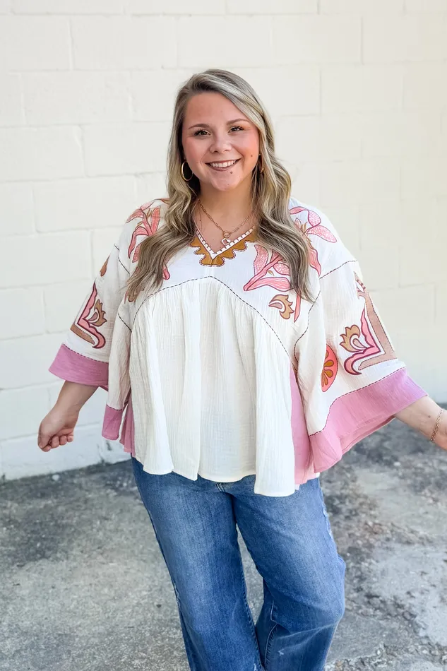 Earrings Easel Got Your Love Embroidered Top