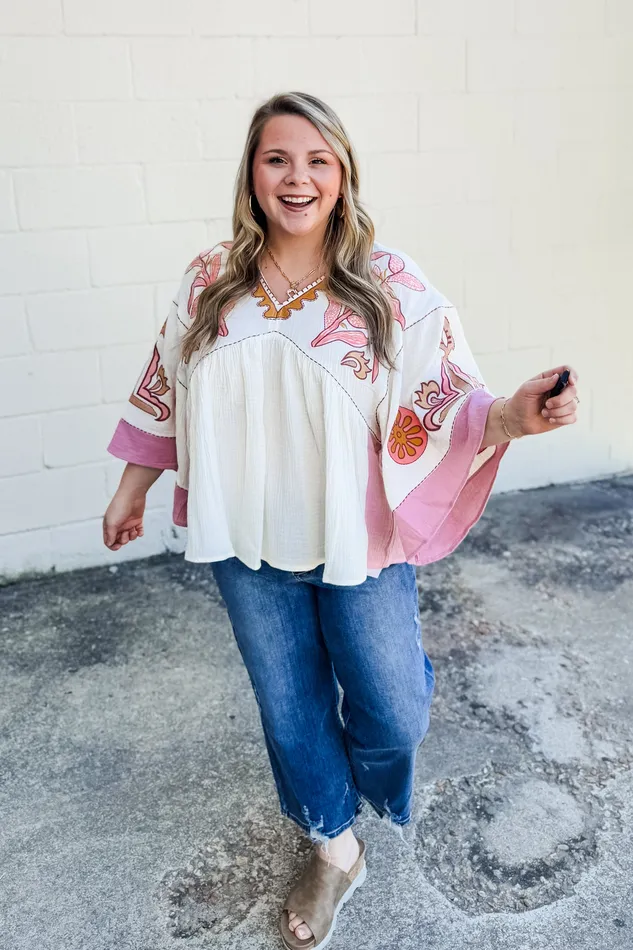 Earrings Easel Got Your Love Embroidered Top