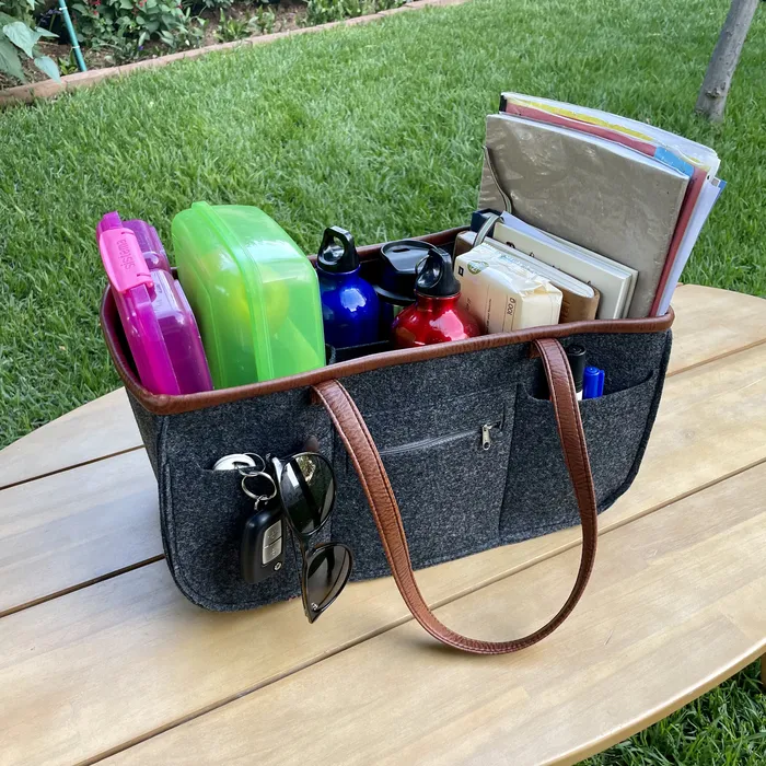 Earrings ECOGEM Velt Picnic Bag Charcoal