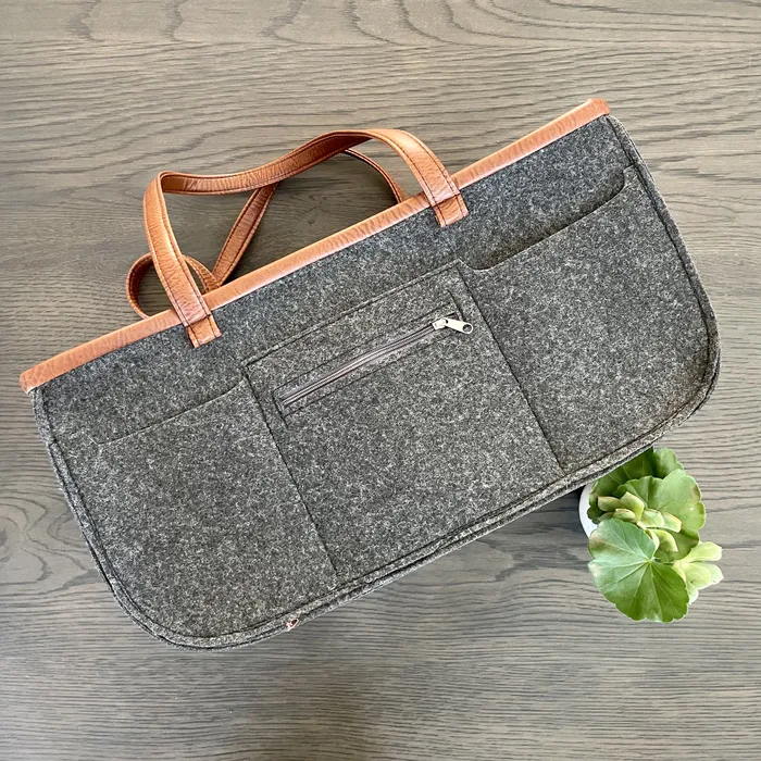 Earrings ECOGEM Velt Picnic Bag Charcoal