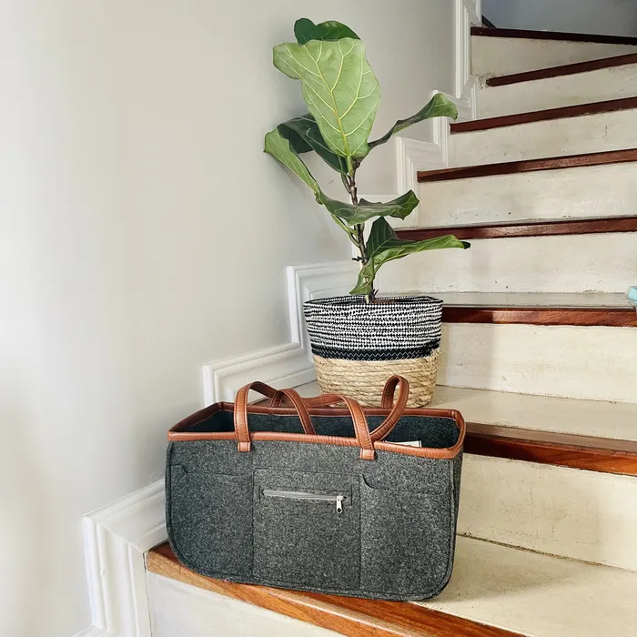Earrings ECOGEM Velt Picnic Bag Charcoal