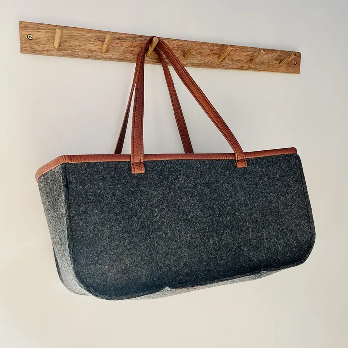 Earrings ECOGEM Velt Picnic Bag Charcoal