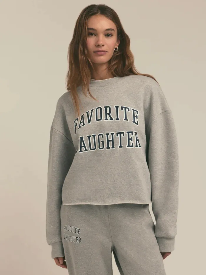 Earrings Favorite Daughter Cropped Collegiate Sweatshirt Favorite Daughter
