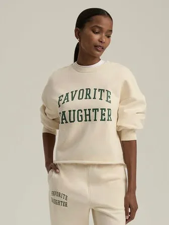 Earrings Favorite Daughter Cropped Collegiate Sweatshirt Favorite Daughter