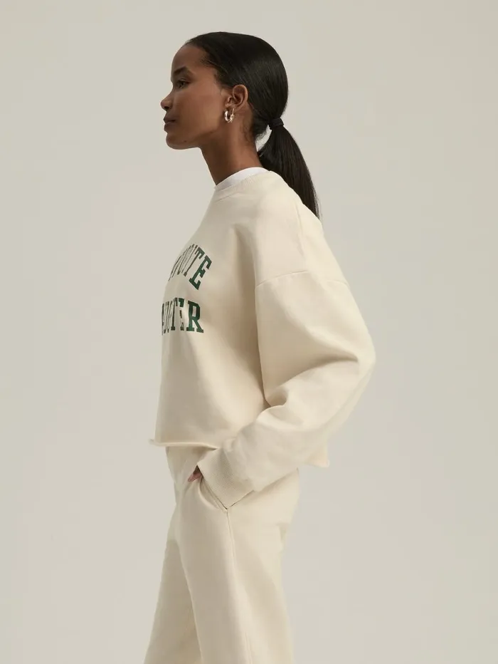 Earrings Favorite Daughter Cropped Collegiate Sweatshirt Favorite Daughter