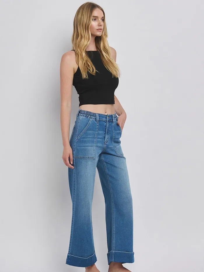Earrings Flying MonkeyVervet Vervet Super Soft Baggy Wide Leg Jean