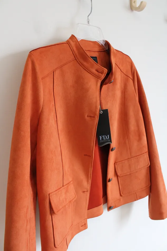 Earrings French Dressing Jeans NEW French Dressing Jeans Modele Burnt Orange Suede Jacket M
