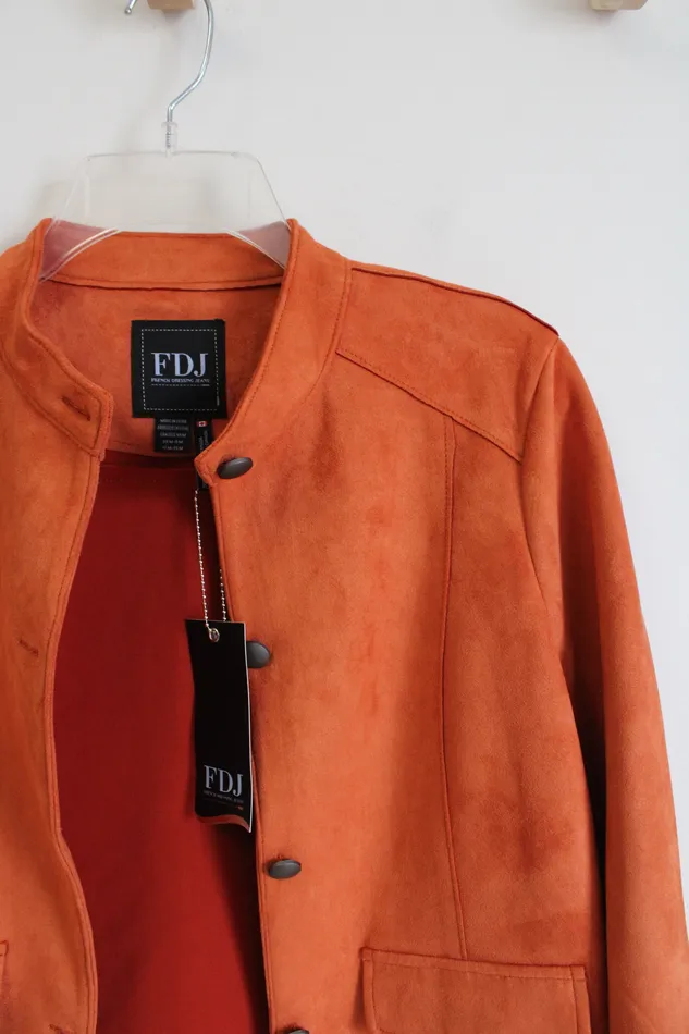 Earrings French Dressing Jeans NEW French Dressing Jeans Modele Burnt Orange Suede Jacket M