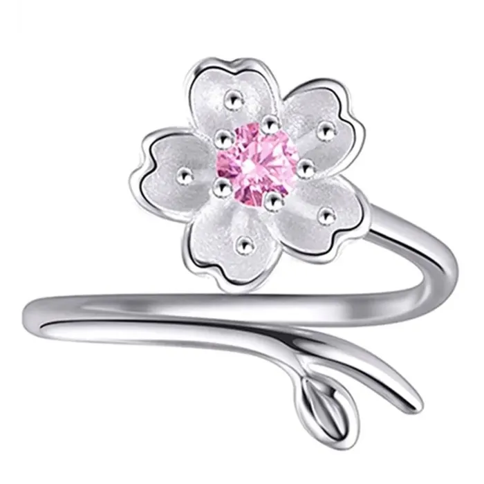 Earrings Gold Shield Anillos de Plata 925 y Flor de Cerezo