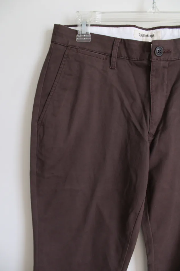 Earrings Goodthreads NEW Goodthreads Brown Straight Chino Pants 30X28