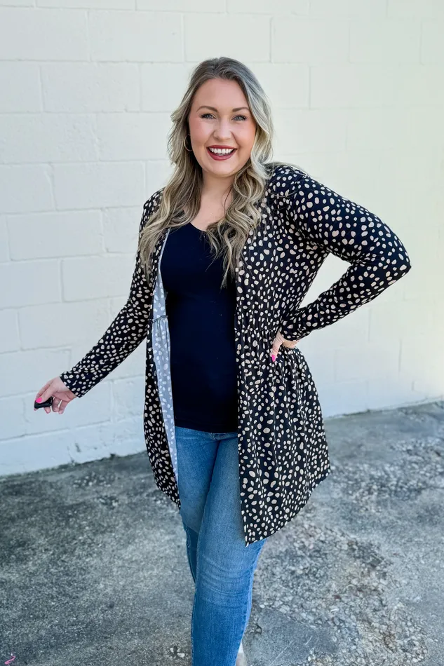 Earrings Heimish Expecting Change Spotted Cardigan