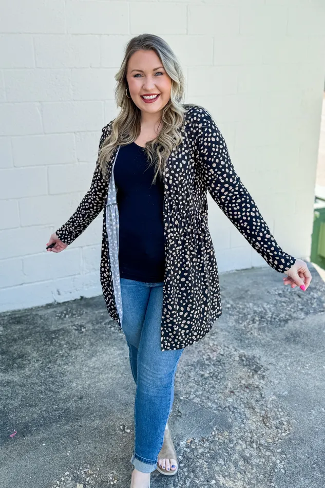 Earrings Heimish Expecting Change Spotted Cardigan