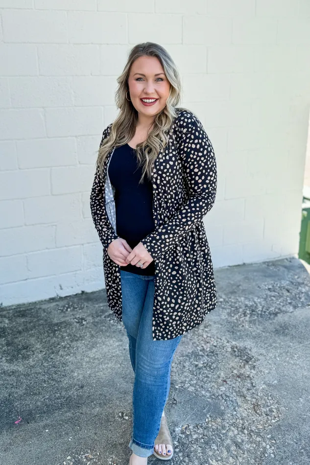 Earrings Heimish Expecting Change Spotted Cardigan