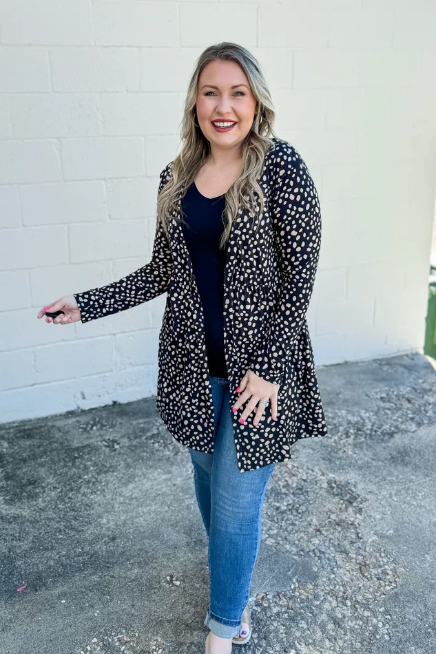 Earrings Heimish Expecting Change Spotted Cardigan