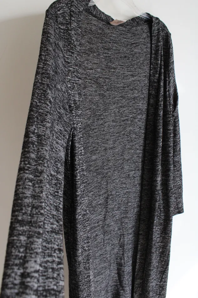 Earrings Hello Mello Hello Mello Carefree Threads Gray Heather Knit Long Cardigan M