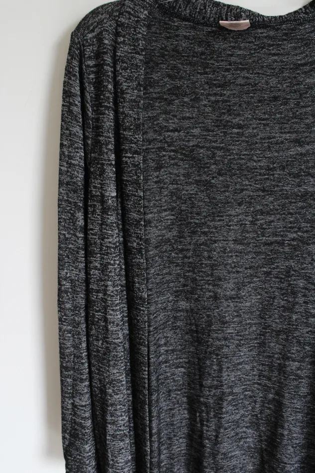 Earrings Hello Mello Hello Mello Carefree Threads Gray Heather Knit Long Cardigan M